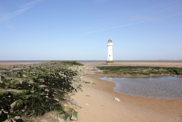 The breakwater and lighthouse at New Brighton
