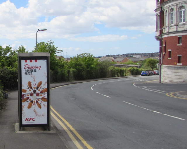 Dipping Boneless Feast advert on a Dock View Road phonebox, Barry