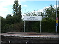 Station sign, Kirby Cross railway station