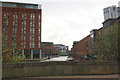 View along Leeds & Liverpool Canal from Wharf Approach bridge