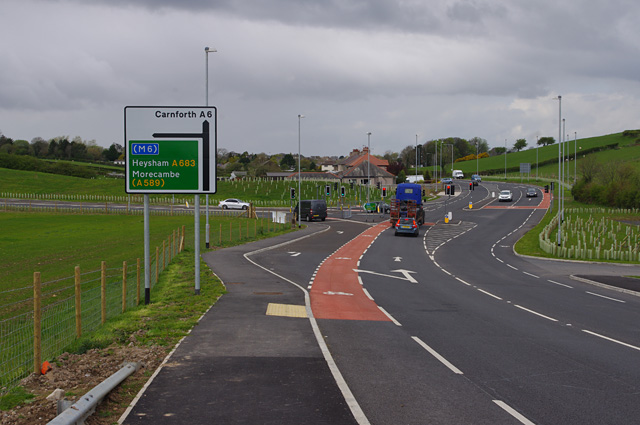 Heysham to M6 link road junction