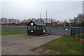 TL1495 : Gate 12 at the East of England Showground by Geographer
