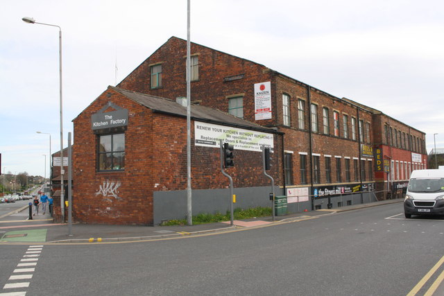 'The Kitchen Factory', Stanningley Road at Swinnow Lane junction