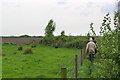 SD4104 : Walkers on path between Moor Hall Farm and Graveyard Farm by Gary Rogers