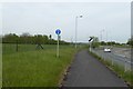 Cycle path on the roundabout