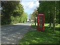 Telephone box on Manningtree Road, Little Bentley