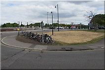 TQ1568 : Full bicycle racks in East Molesey by Jaggery