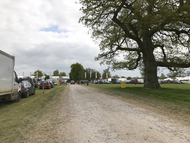 Track leading to main arena at Badminton Horse Trials