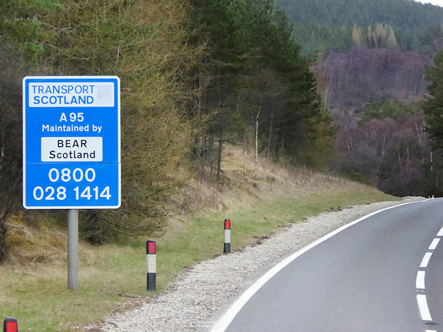 The A95 - Managed by BEAR Scotland