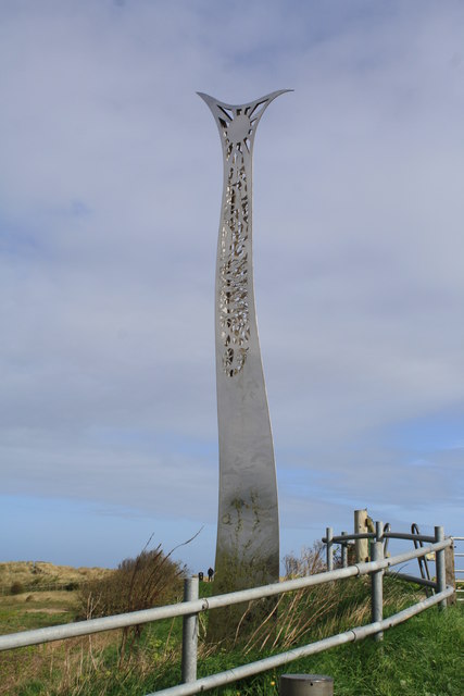 Sculpture at Talacre Beach