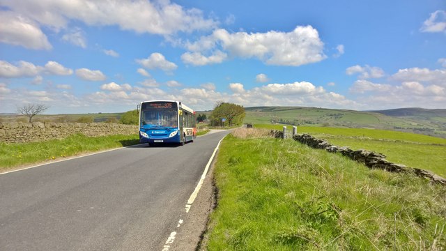 The 375 to Stockport starts from an isolated terminus