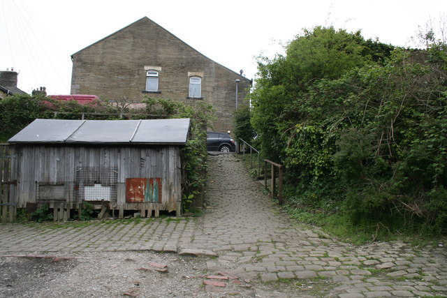Barnoldswick: A very old cobbled path