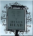 Sign for the Bulls Head public house. Wootton Wawen