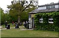 Emmetts Garden: Busy Old Stables National Trust tea room 2