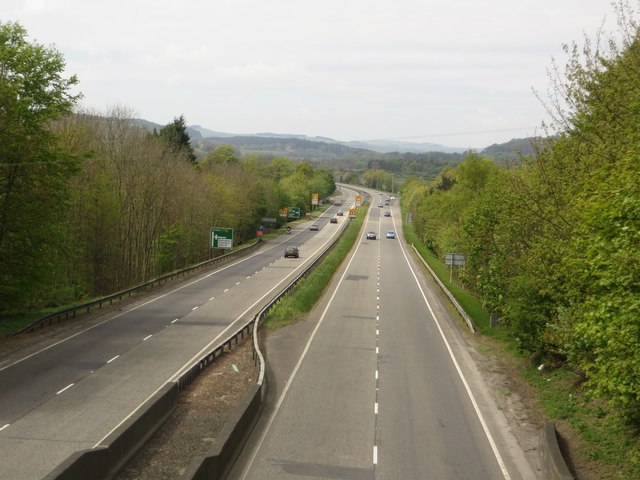 View west along the A69