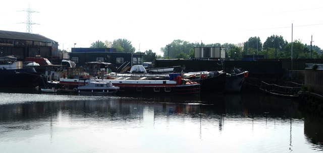 View of boats moored on the Roding at Town Quay #4