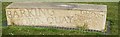 View of a carved concrete block on the small green next to Town Quay #2