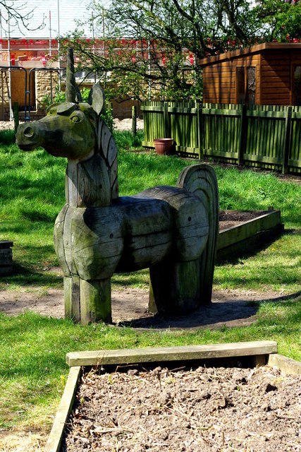 Wooden unicorn