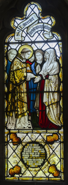 Stained glass window, St Peter's church, East Bridgford