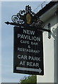 Sign for the New Pavilion, Maldon