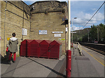 SE0641 : Cycle lockers on Keighley station by Stephen Craven