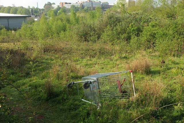 Abandoned trolley near County Court