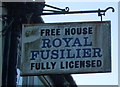 Sign for the Royal Fusilier Aingers Green 