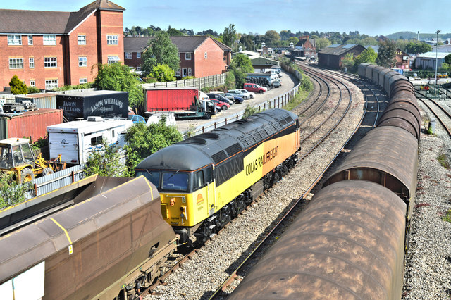 Colas Rail Freight Class 56 approaches Hereford