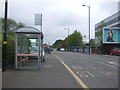 Bus stop and shelter on Warwick Road