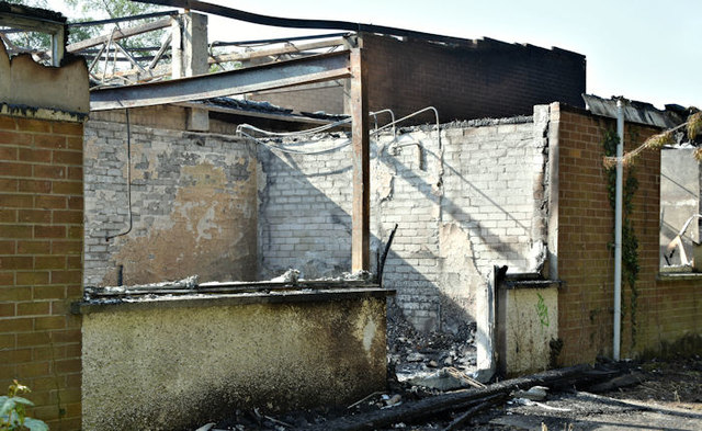 Former Joss Cardwell Centre (fire... © Albert Bridge :: Geograph Ireland