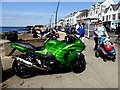 Motor bikes along the promenade, Portstewart