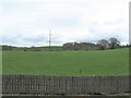 Power lines in a drumlin landscape at Finnebrougue