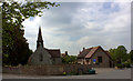 SP7301 : Road junction and church, Sydenham by Robert Eva