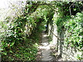 Steep section of path above St Mary