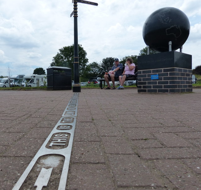 The line of the Greenwich Meridian at... © Mat Fascione :: Geograph