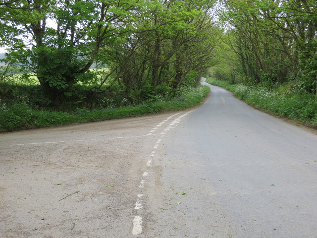 Junction of roads near Trelassick House