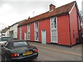 Terracotta houses on High Street, Linton