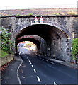 Two arched railway bridges over Little Moors Hill, Barry