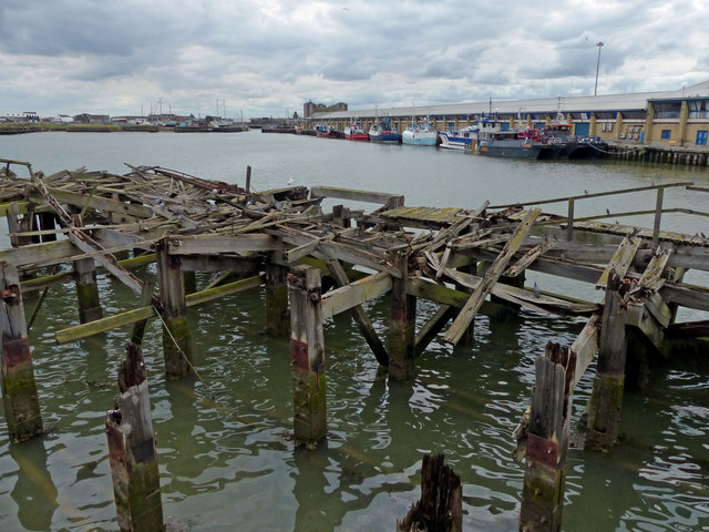 Derelict wharf at the Grimsby Fish Dock