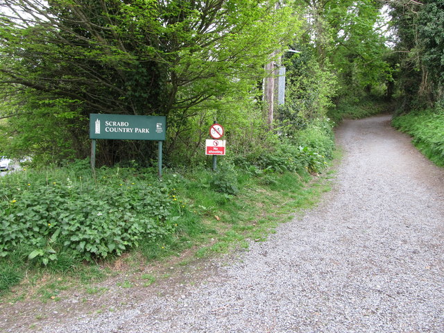 The Old Belfast Road entrance to the Scrabo Country Park