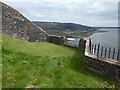 NS4074 : Dumbarton Castle: former site of the Castle's crane by Lairich Rig