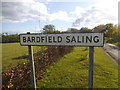 Sign entering Bardfield Saling