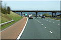 NY5422 : A6 Crossing the Northbound M6 near Hackthorpe Hall by David Dixon