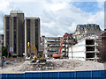 Demolition of Wood Street car park, Cardiff