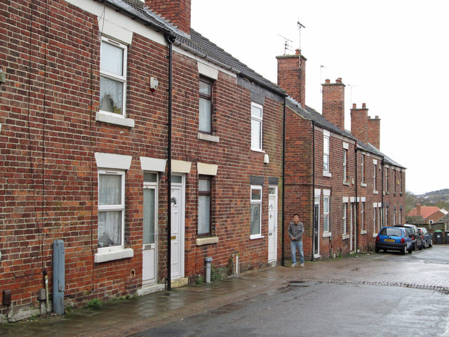 Stanton Hill - terraced housing on Cross Row