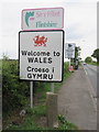 SJ3767 : Welcome to WALES - Croeso i GYMRU on the A548 by John S Turner