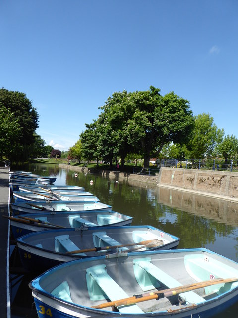 Boats for hire on the Royal Military Canal, Hythe