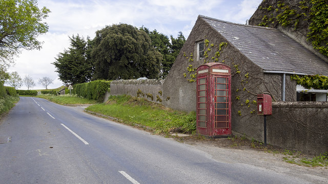 Telephone box and postbox, Churchtown