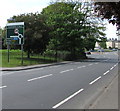 Cainscross Roundabout directions sign, Stroud