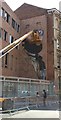 Painting a giant mural on Rutland Street, Leicester